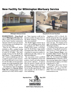 NEW FACILITY FOR WILMINGTON MORTUARY SERVICE